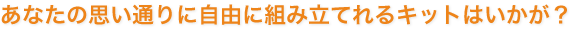 あなたの思い通りに自由に組み立てれるキットはいかが？